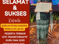 APRESIASI GTK : IBU ADEL SEBAGAI GURU TRANSFORMATIF TERBAIK